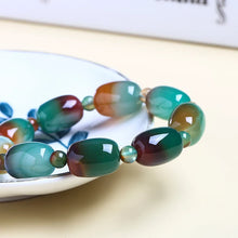 Load image into Gallery viewer, Peacock Agate Uplifting Sadness Bracelet