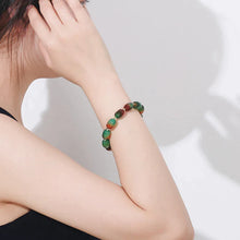 Load image into Gallery viewer, Peacock Agate Uplifting Sadness Bracelet