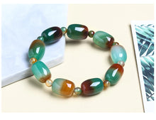 Load image into Gallery viewer, Peacock Agate Uplifting Sadness Bracelet