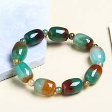 Load image into Gallery viewer, Peacock Agate Uplifting Sadness Bracelet