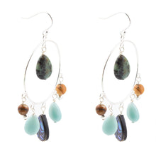 Load image into Gallery viewer, Ajo Abalone Sterling Silver Circle Earrings