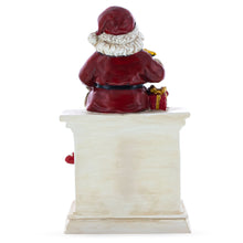 Load image into Gallery viewer, Santa Sitting on a Fireplace LED Lights Figurine 7.75 Inches