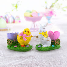 Load image into Gallery viewer, Springtime Symphony Hand-Painted Egg Holder Figurines 5 Inches