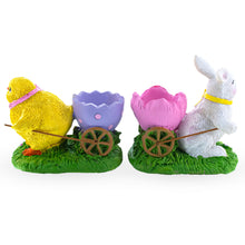 Load image into Gallery viewer, Springtime Symphony Hand-Painted Egg Holder Figurines 5 Inches