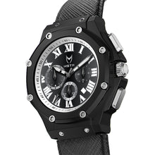 Load image into Gallery viewer, AM1030LB - AMBASSADOR BLACK / SILVER / LEATHER BAND WATCH