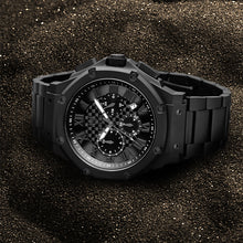 Load image into Gallery viewer, AM1036SS - AMBASSADOR BLACK / BLACK STEEL BAND WATCH