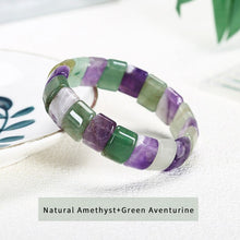 Load image into Gallery viewer, Amethyst &amp; Green Aventurine Opportunities &amp; Recovery Bracelet