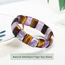 Load image into Gallery viewer, Amethyst &amp; Tiger Eye Strength &amp; Recovery Bracelet