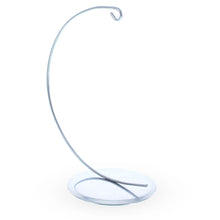 Load image into Gallery viewer, Solid Round Base Silver Metal Ornament Display Stand 7.8 Inches (Poland)