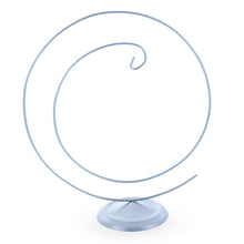 Load image into Gallery viewer, Art Deco Swirl Silver Metal Ornament Display Stand 10 Inches (Poland)
