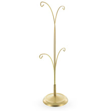 Load image into Gallery viewer, 4-Arm Tree Branch Gold Metal Ornament Display Stand 12 Inches (Poland)