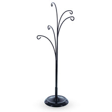 Load image into Gallery viewer, 5-Arm Scroll Tree Branches Black Painted Metal Ornament Display Stand 14.5 Inches (Poland)