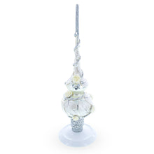 Load image into Gallery viewer, Upright White Metal Christmas Tree Topper Finial Stand Display Stand 7.2 Inches (Poland)