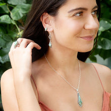 Load image into Gallery viewer, Anemone Petite Turquoise and Sterling Silver Stud Earrings