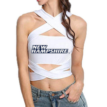 Load image into Gallery viewer, New Hampshire Wildcats White Multi Way Bandeau Top