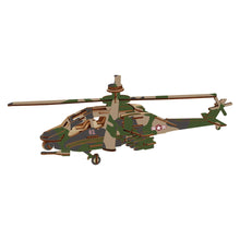 Load image into Gallery viewer, Apache Helicopter Model Kit - Wooden Laser-Cut 3D Puzzle (82 Pcs)