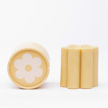 Load image into Gallery viewer, ochre daisy pillar candle  • soy candle