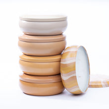 Load image into Gallery viewer, nude tin: coconut sandalwood + cedar  14 oz candle