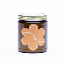Load image into Gallery viewer, tobacco + citrus + honey  • daisy collection • 9 oz soy candle