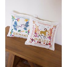 Load image into Gallery viewer, Aries Astrology Hand-Embroidered Pillow by Cat Studio