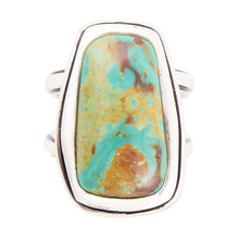Load image into Gallery viewer, Art Blue Turquoise and Sterling Silver Statement Ring