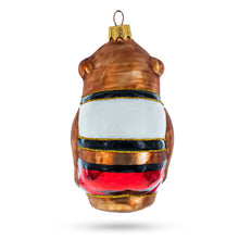 Load image into Gallery viewer, Circus Monkey in Red Shorts and Detailed Vest Glass Christmas Ornament