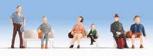 Load image into Gallery viewer, Noch 18116 HO Scale Economy Seated Passengers -- pkg(6)