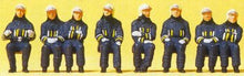 Load image into Gallery viewer, Preiser 10483 HO Scale Emergency Firefighters - Unpainted Set Driver &amp; Crew (8)
