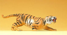 Load image into Gallery viewer, Preiser 47512 1/25 Scale Wild Animal Figures Tiger Charging w/Teeth Bared