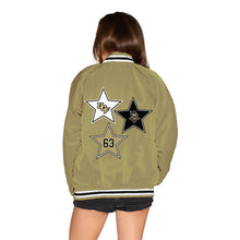 Load image into Gallery viewer, UCF Satin Letterman Bomber Jacket