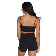 Load image into Gallery viewer, Marquette Black Spaghetti Tank Top