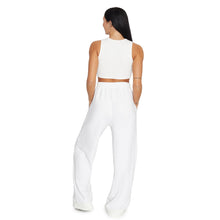 Load image into Gallery viewer, Syracuse Bandana Flare White Sweatpants