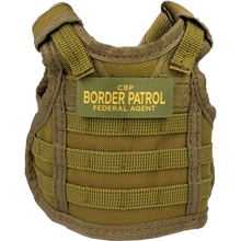 Load image into Gallery viewer, BRB-002-A Border Patrol Agent Tactical Beverage Bottle or Can Cooler Vest CBP BPA with removable patches perfect gift for Challenge Coin collectors