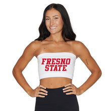 Load image into Gallery viewer, Fresno State White Bandeau Top