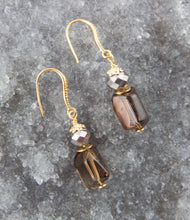Load image into Gallery viewer, Baron Smoky Quartz Drop Earrings