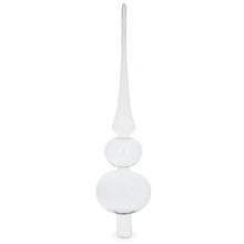 Load image into Gallery viewer, Double Ball Clear Glass Christmas Tree Topper 12.5 Inches