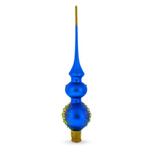 Load image into Gallery viewer, Peacock Double Ball Glass Christmas Tree Topper 16 Inches