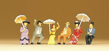 Load image into Gallery viewer, Preiser 12136 HO Scale 1900s Figures -- Passengers, Sitting On Platform