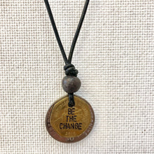 Load image into Gallery viewer, Be the Change Cord Necklace