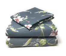 Load image into Gallery viewer, Tache Cotton Cherry Blossom Grey Floral Flat Sheet (2162FLT)