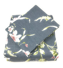 Load image into Gallery viewer, Tache Cotton Cherry Blossom Grey Floral Flat Sheet (2162FLT)