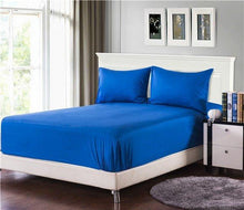 Load image into Gallery viewer, Tache Cotton Deep Blue Fitted Sheet (BS3PC-B)