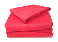 Load image into Gallery viewer, Tache Cotton Vibrant Red Fitted Sheet / Flat Sheet (BS3PC-R)