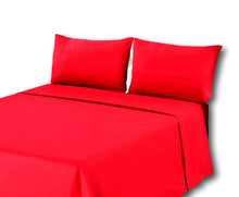 Load image into Gallery viewer, Tache Cotton Vibrant Red Fitted Sheet / Flat Sheet (BS3PC-R)