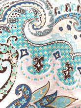 Load image into Gallery viewer, Tache Cotton Frozen Forest Blue Paisley Flat Sheet (2172FLT)