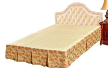 Load image into Gallery viewer, Tache Gold Orange Mist Swirl Pleated Tailored Platform 14" Bed Skirt Dust Ruffle (BSK-992L)
