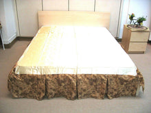 Load image into Gallery viewer, DaDa Bedding Earthy Tones Floral Brown Pleated Bed Skirt - 14" Drop (BS-BM6118L-1)