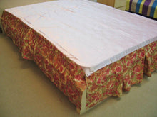 Load image into Gallery viewer, DaDa Bedding Sunrise Hibiscus Floral Dust Ruffle Pleated Satiny Pink Bed Skirt - 14" Drop  (BS-BM465L-1)