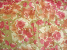 Load image into Gallery viewer, DaDa Bedding Sunrise Hibiscus Floral Dust Ruffle Pleated Satiny Pink Bed Skirt - 14" Drop  (BS-BM465L-1)