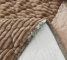Load image into Gallery viewer, DaDa Bedding Dusty Rose Taupe Beige Brown Floral Cottage Patchwork Quilted Bedspread Set (JHW-866)